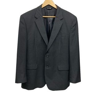 Jos. A. Bank Suit Coat 44R Black with grey Pinstripes